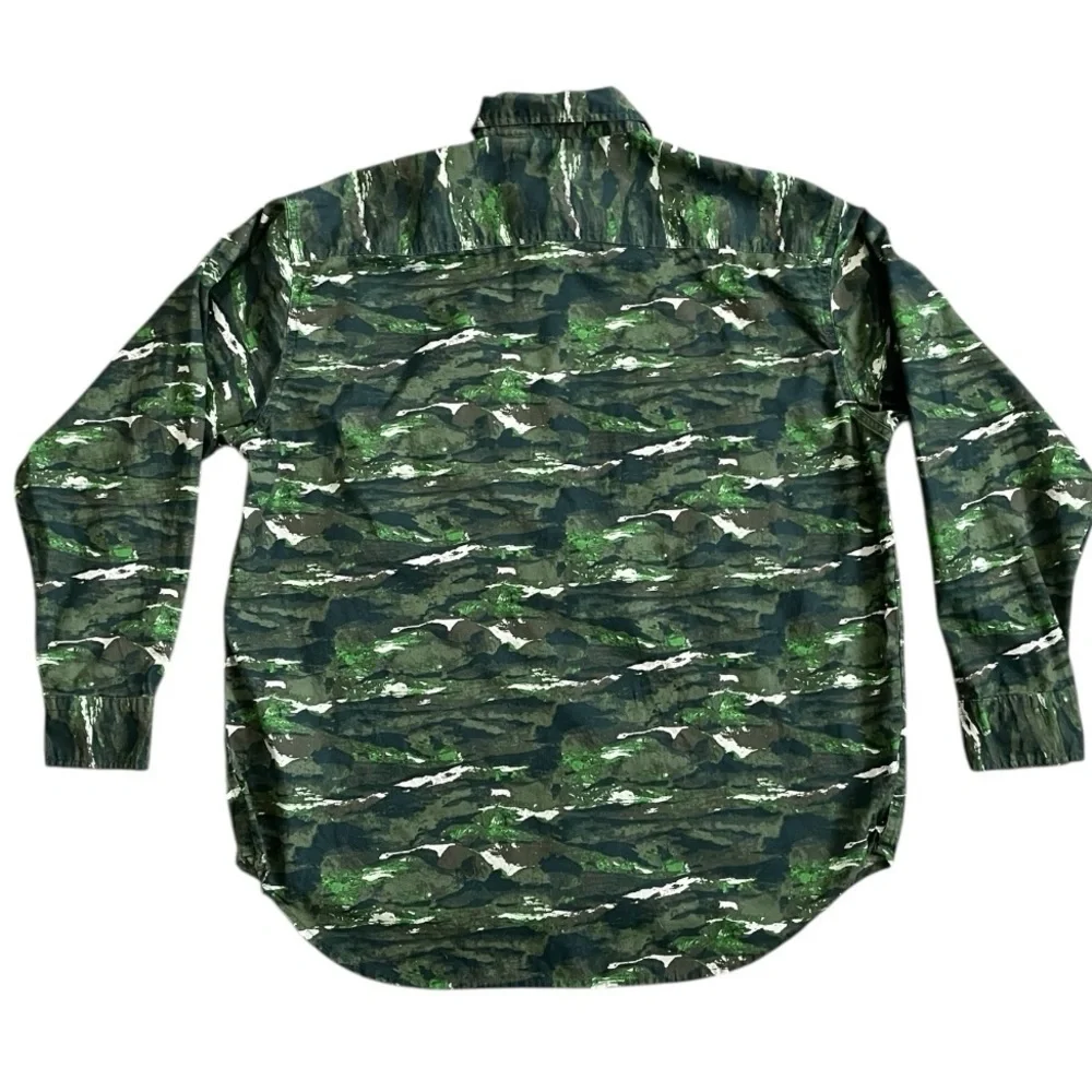 Levi's Military Army Forest Camo Soldier Paratroopers Field Hunting Shirt Large